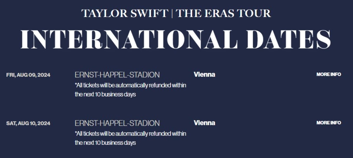 Konser Taylor Swift di Wina Austria Batal. (Sumber Gambar: Taylor Swift)