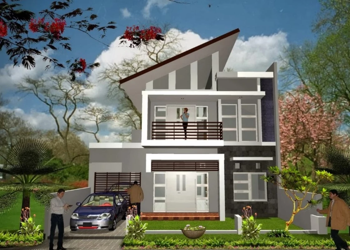 Desain Rumah 2 Lantai Minimalis Modern Elegan