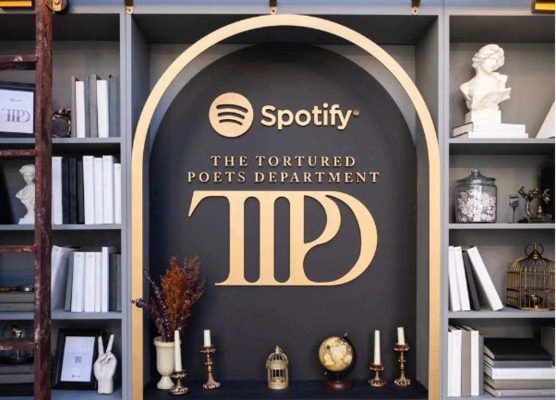 Easter Eggs Album Taylor Swift dalam The Tortured Poets Department Spotify Exhibit. (Sumber Foto: ELLE)