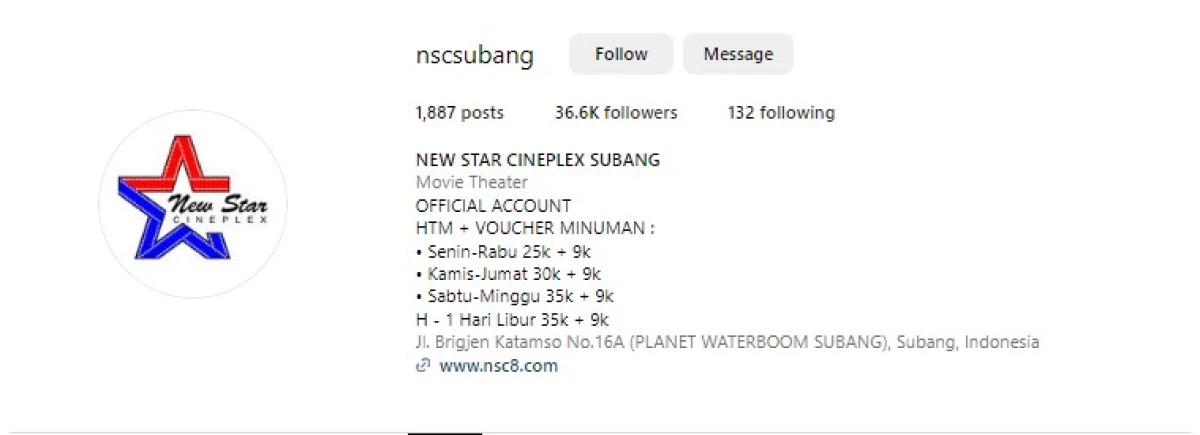 Ini Dia Jadwal Bioskop NSC Subang Selasa, 7 Mei 2024: Banyak Film Seru!
