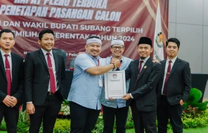 Paslon bupati dan wakil bupati terpilih Reynaldy-Agus Maskyur