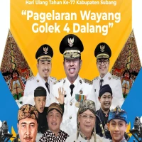 Warga Subang, Ayo Ramaikan Pagelaran Wayang Golek 4 Dalang dalam HUT Kabupaten Subang ke-77