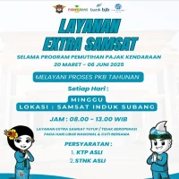 Samsat Subang Buka Layanan di Hari Minggu