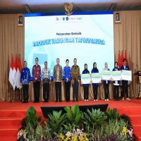 PT Bank Negara Indonesia (Persero) Tbk atau BNI bersama Otoritas Jasa Keuangan (OJK) menggelar edukasi keuangan bagi Mahasiswa di Universitas Muhadi Setiabudi, Brebes, Kamis (22/05).