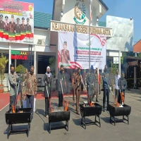 Kejaksaan Negeri Purwakarta memusnahkan barang bukti